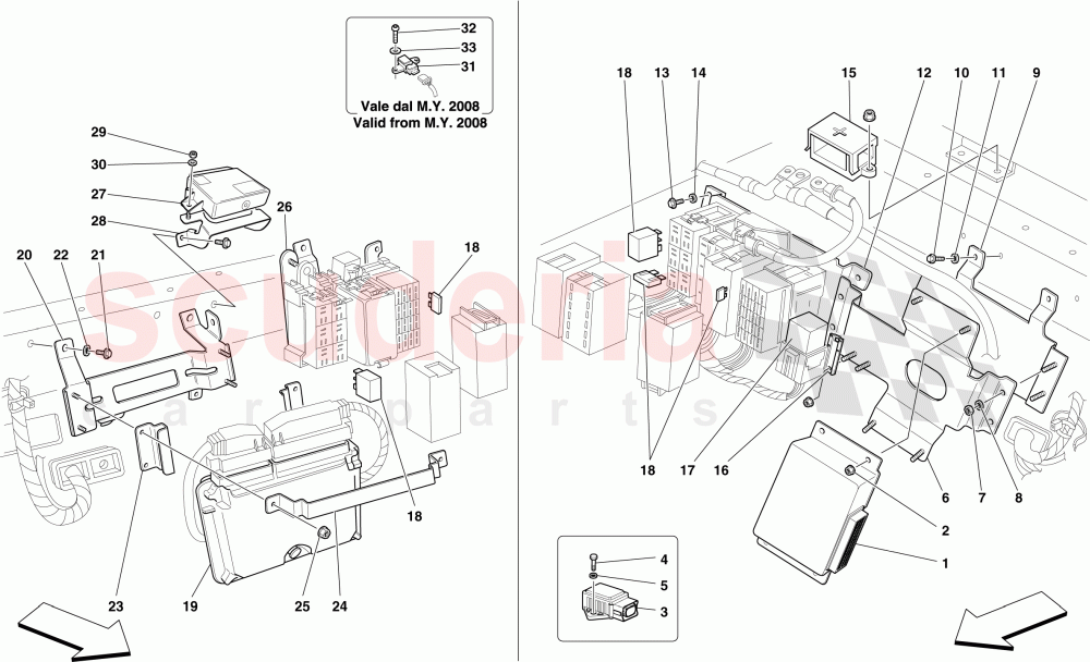 REAR PASSENGER COMPARTMENT ECUs of Ferrari Ferrari 430 Spider