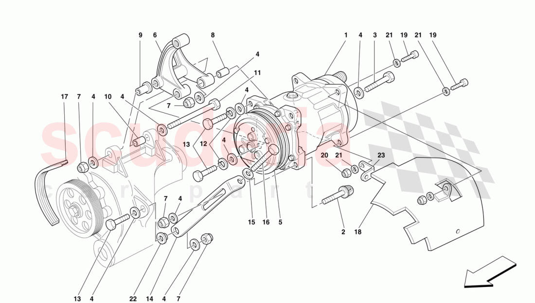 AIR CONDITIONING COMPRESSOR of Ferrari Ferrari F50