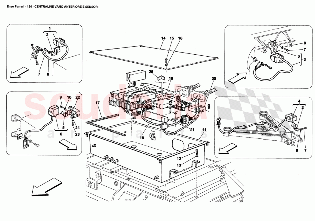 FRONT ELECTRICAL BOARDS AND SENSOR of Ferrari Ferrari Enzo