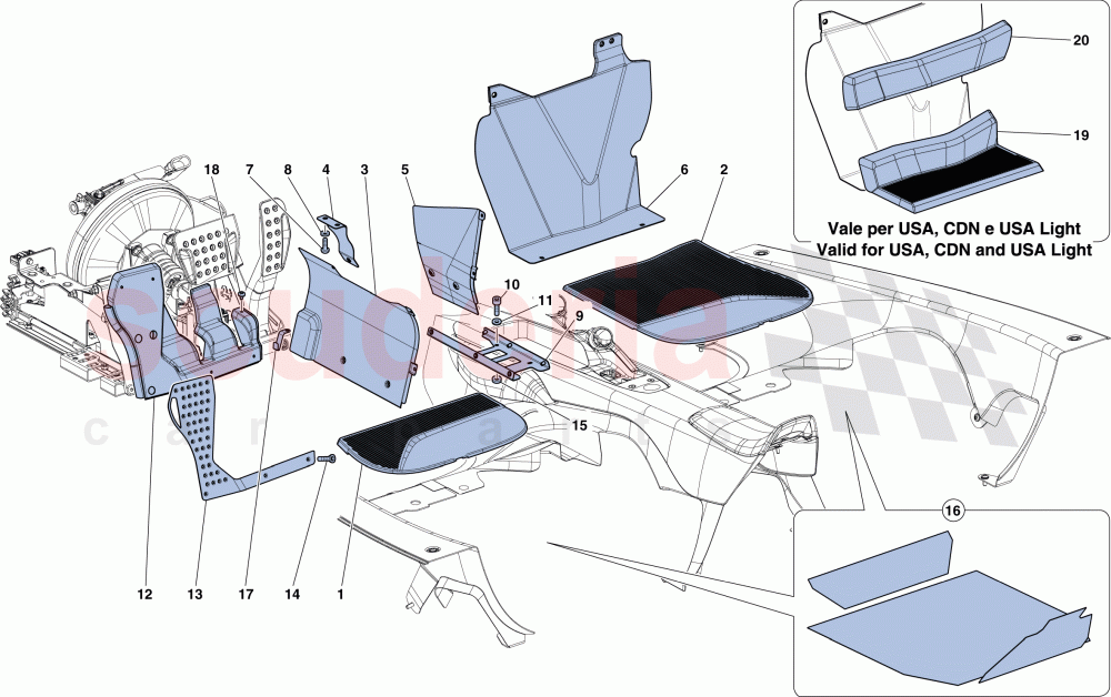 PASSENGER COMPARTMENT MATS of Ferrari Ferrari LaFerrari Aperta