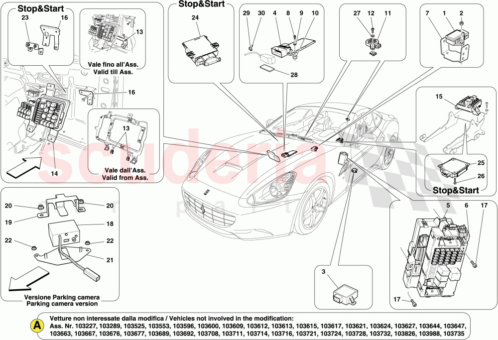 PASSENGER COMPARTMENT ECUs of Ferrari Ferrari California (2012-2014)