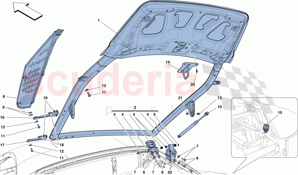 ENGINE COMPARTMENT LID of Ferrari Ferrari 458 Italia