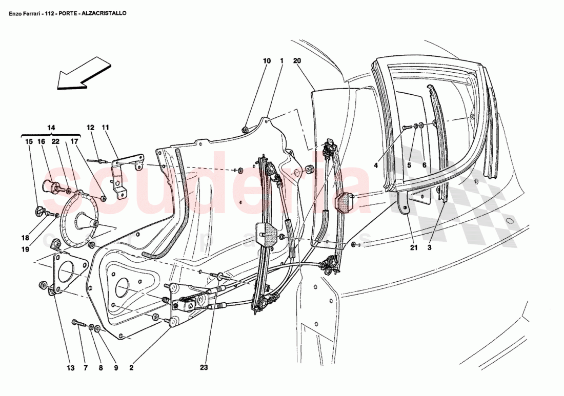 DOORS - POWER WINDOW of Ferrari Ferrari Enzo