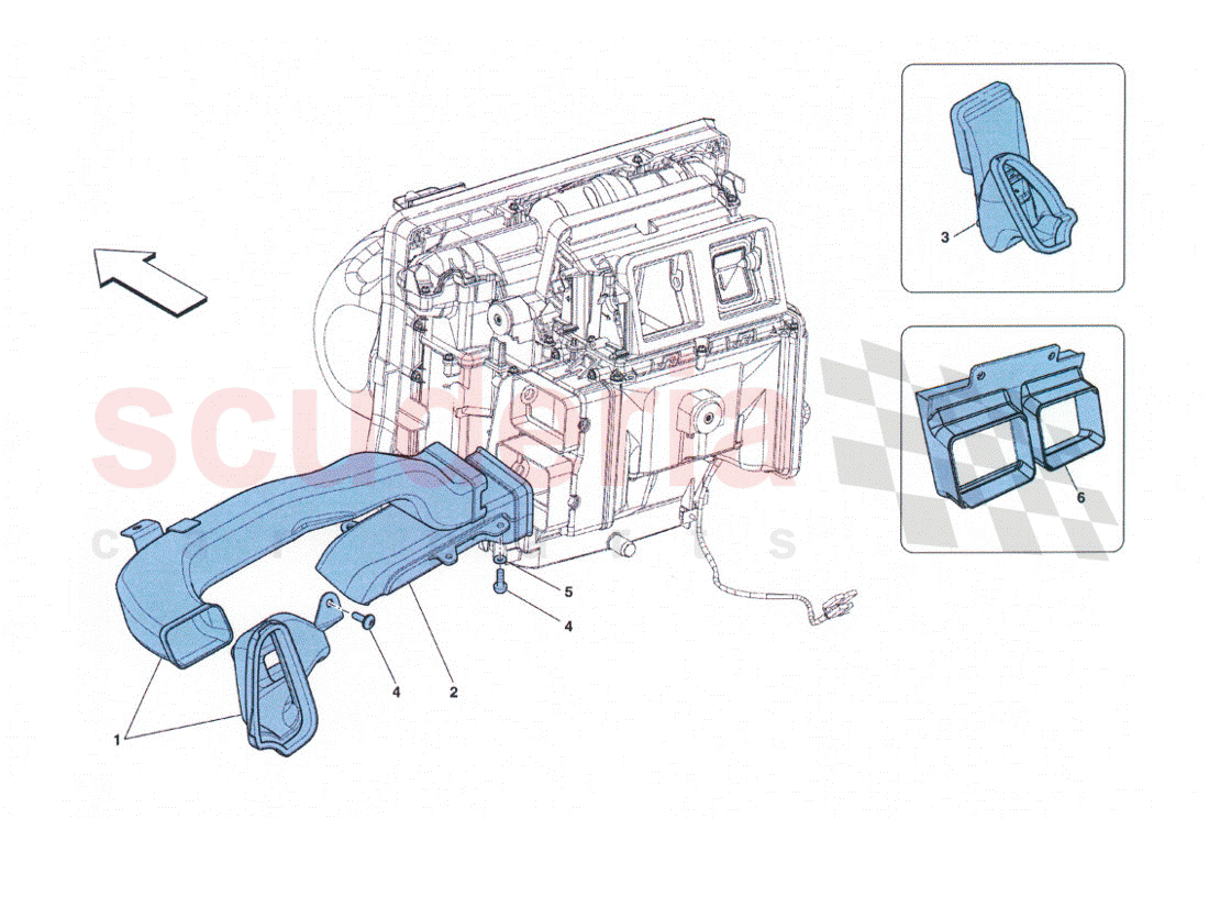 Air ducts Plank of Ferrari Ferrari 458 Challenge