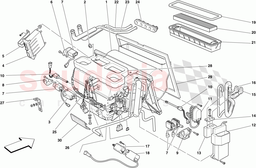 EVAPORATOR UNIT of Ferrari Ferrari 430 Scuderia