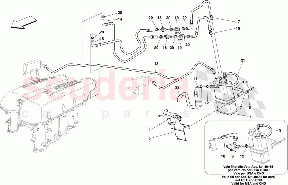 EVAPORATIVE EMISSIONS CONTROL SYSTEM of Ferrari Ferrari 430 Spider