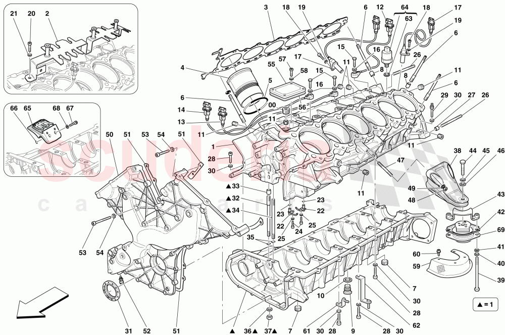 CRANKCASE of Ferrari Ferrari 599 GTB Fiorano