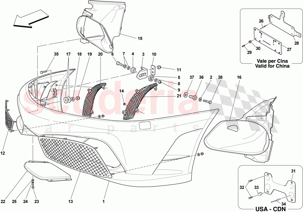 FRONT BUMPER of Ferrari Ferrari 430 Scuderia