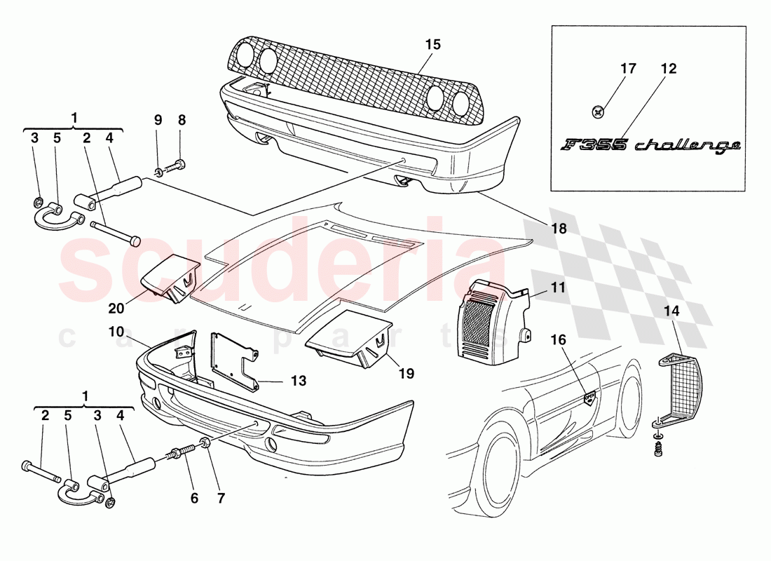 Body External Elements of Ferrari Ferrari 355 Challenge (1999)