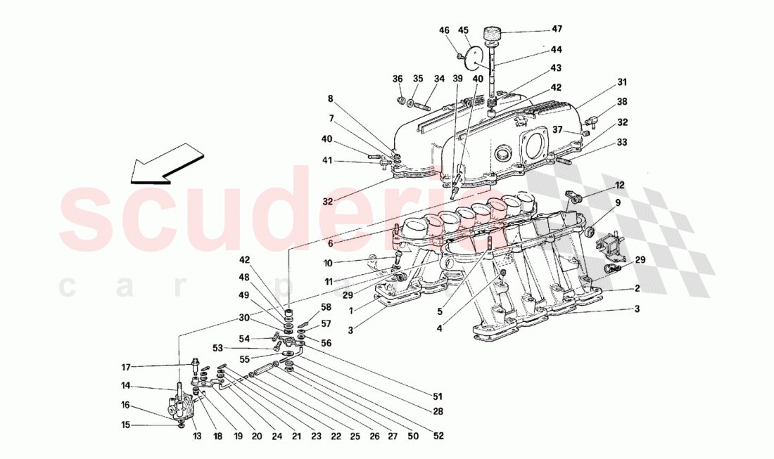 MANIFOLDS AND COVERS of Ferrari Ferrari 348 (2.7 Motronic)