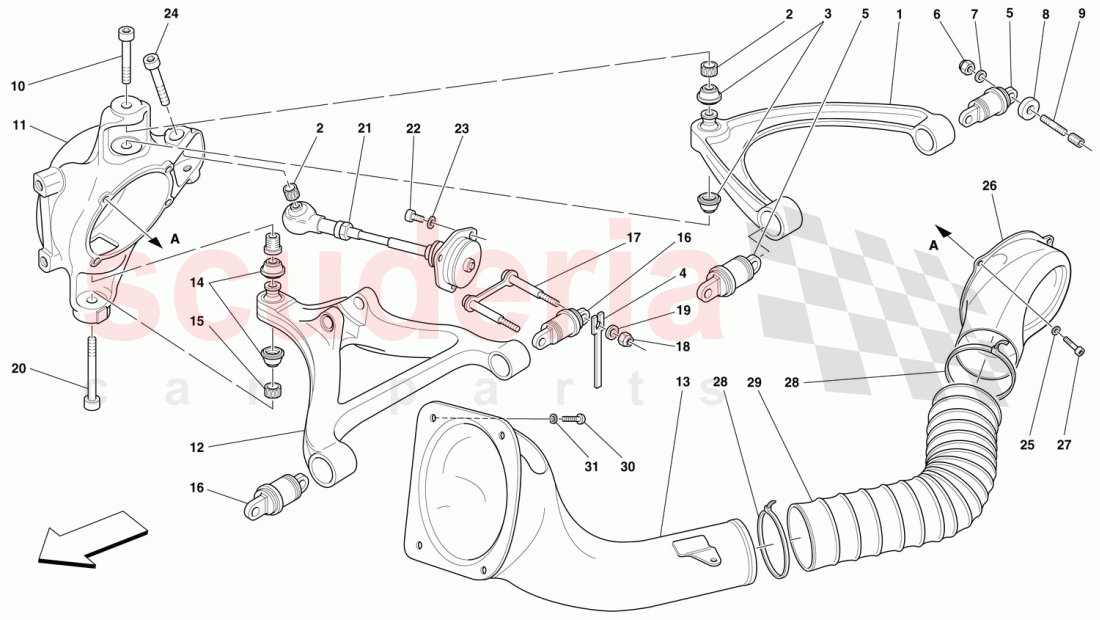 REAR SUSPENSION - WISHBONES of Ferrari Ferrari 360 Challenge (2000)