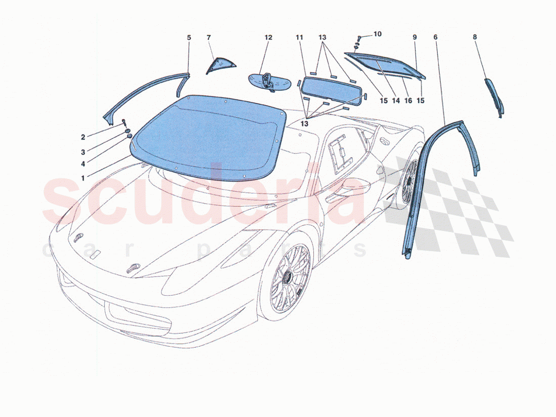 Crystal And Seals of Ferrari Ferrari 458 Challenge