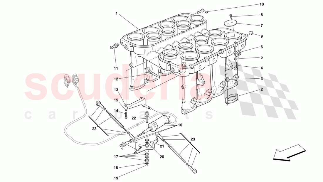 AIR INTAKE MANIFOLD of Ferrari Ferrari 360 Challenge (2000)