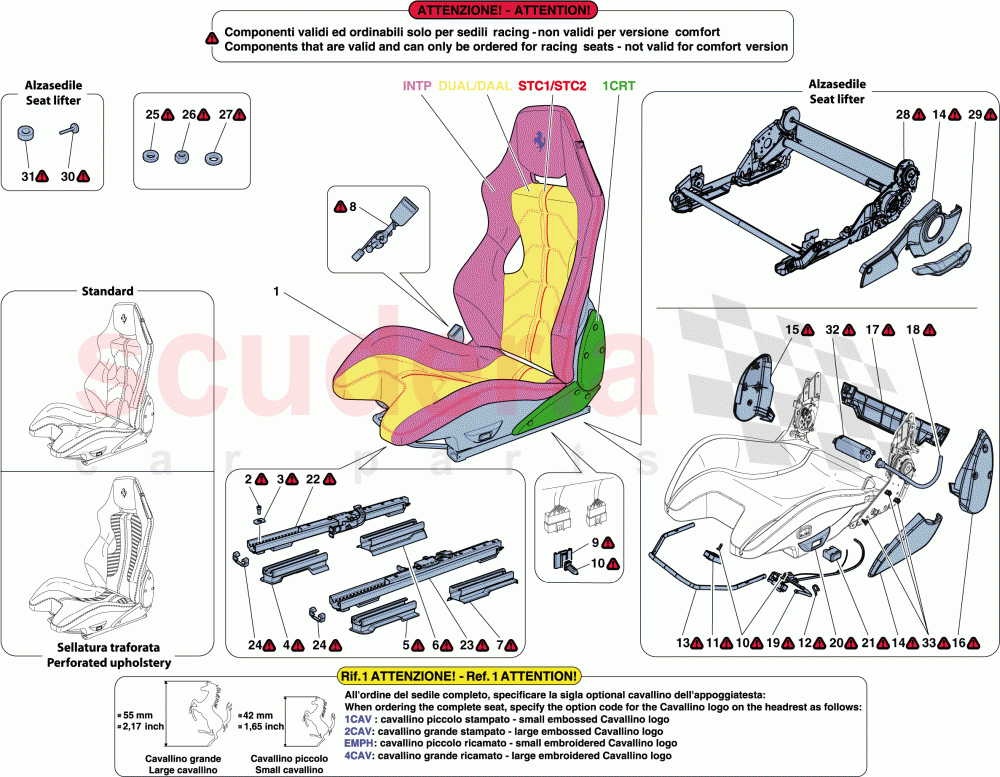 RACING SEAT of Ferrari Ferrari F12 Berlinetta