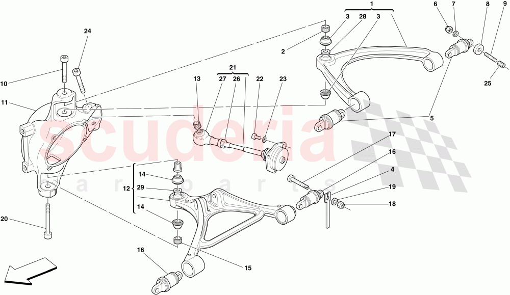 REAR SUSPENSION - ARMS of Ferrari Ferrari 430 Spider