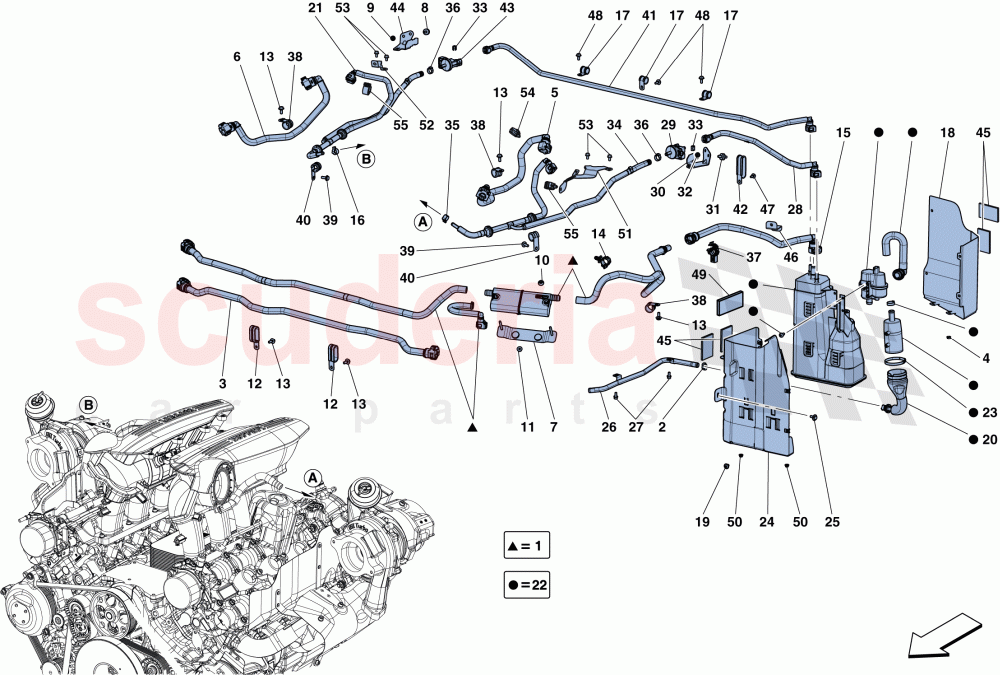 EVAPORATIVE EMISSIONS CONTROL SYSTEM of Ferrari Ferrari 488 Spider