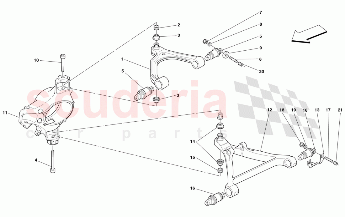 FRONT SUSPENSION - WISHBONES of Ferrari Ferrari 360 Spider