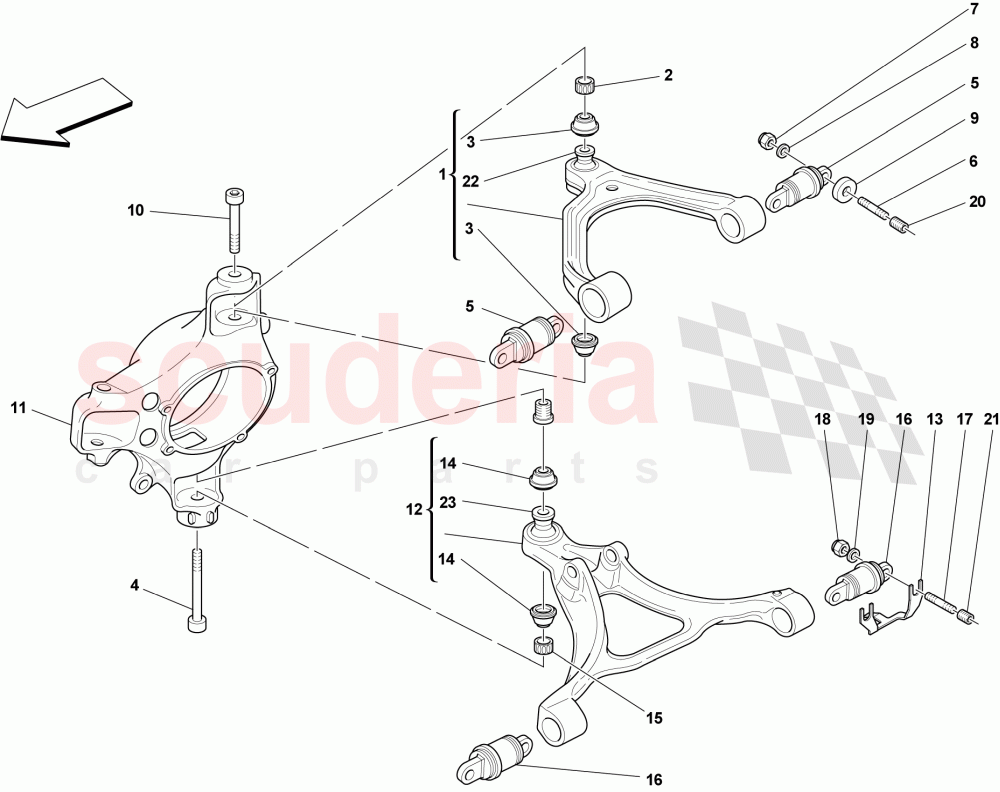 FRONT SUSPENSION - ARMS of Ferrari Ferrari 430 Scuderia