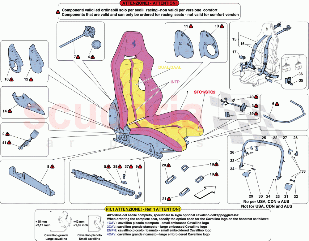 RACING SEAT of Ferrari Ferrari 458 Italia