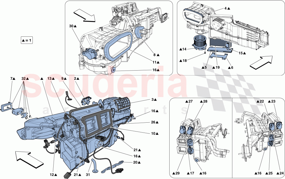 EVAPORATOR UNIT of Ferrari Ferrari California T