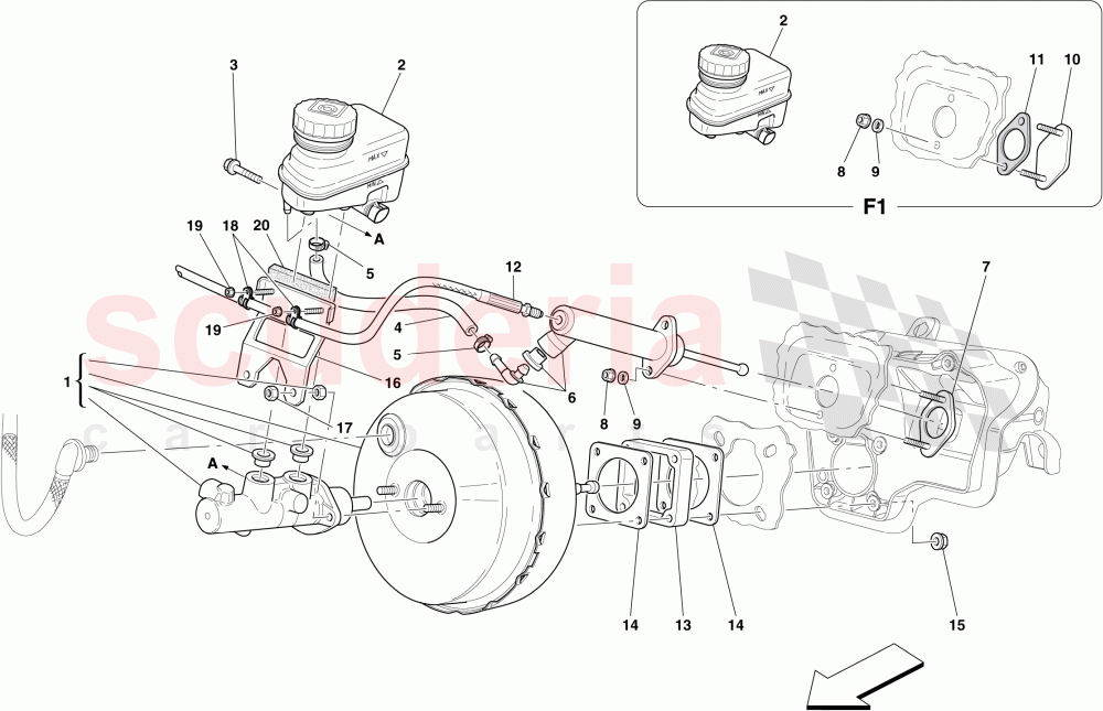 HYDRAULIC BRAKE AND CLUTCH CONTROL of Ferrari Ferrari 599 GTB Fiorano