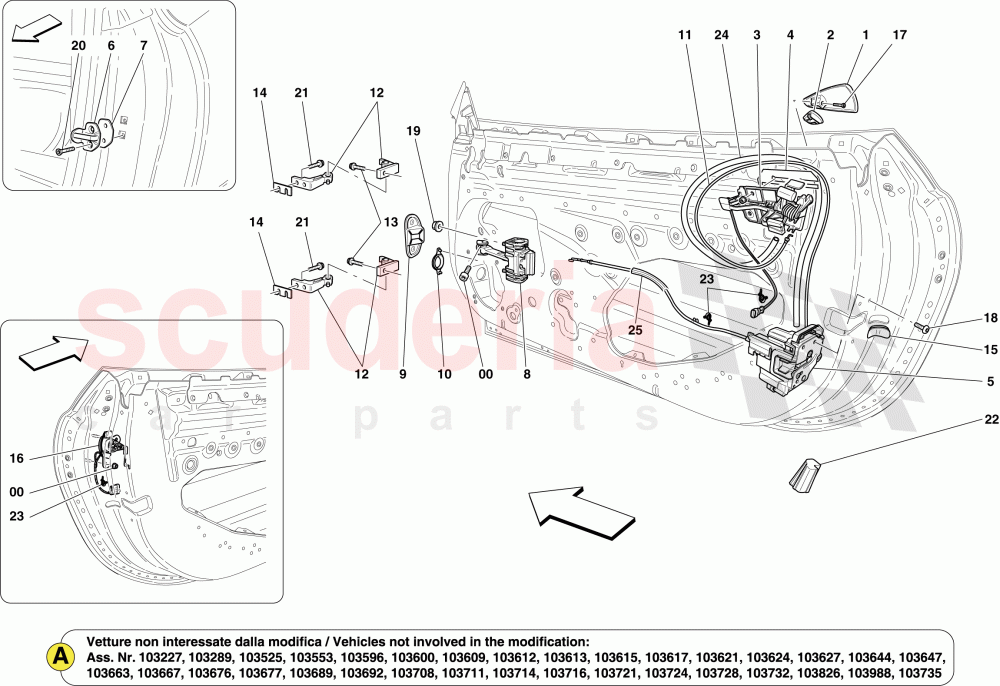 FRONT DOORS: MECHANISMS of Ferrari Ferrari California (2012-2014)