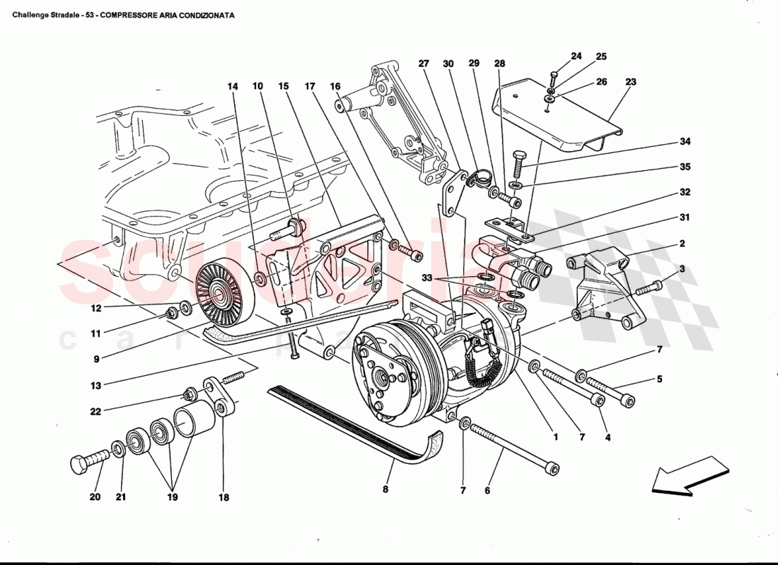 AIR CONDITIONING COMPRESSOR of Ferrari Ferrari 360 Challenge Stradale