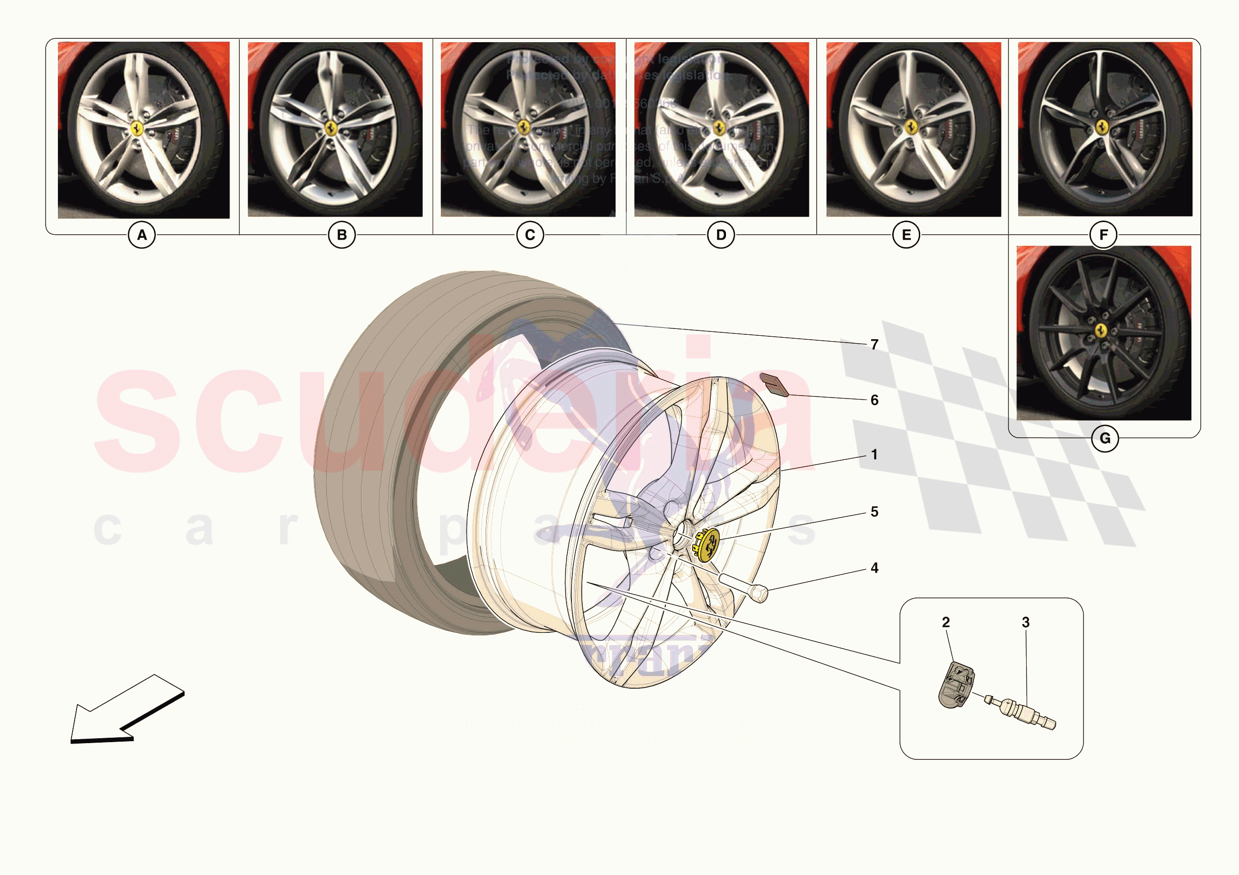 COMPLETE WHEELS of Ferrari Ferrari 296 GTB Europe RH