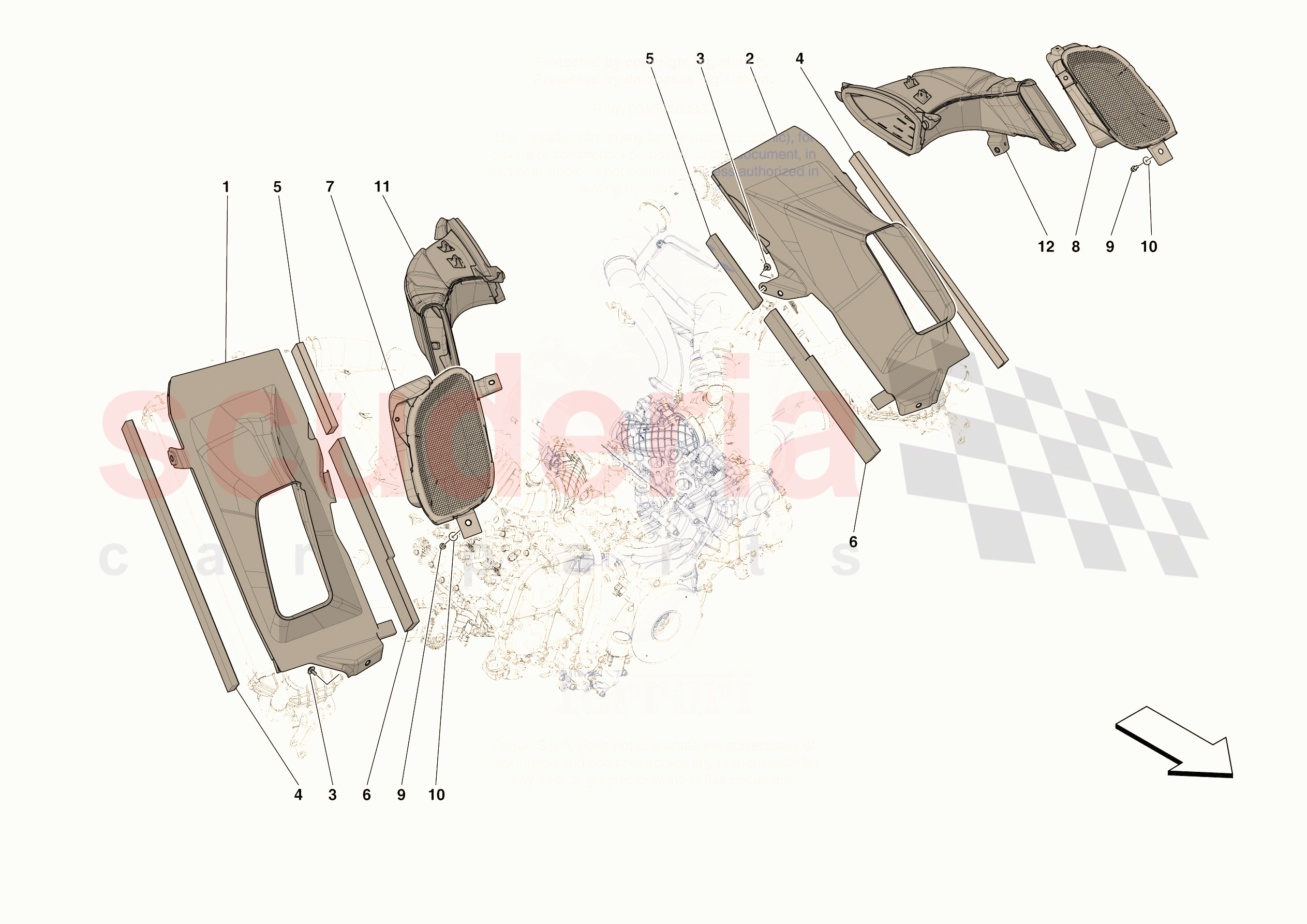 LATERAL AIR INTAKES of Ferrari Ferrari 296 GTS Europe