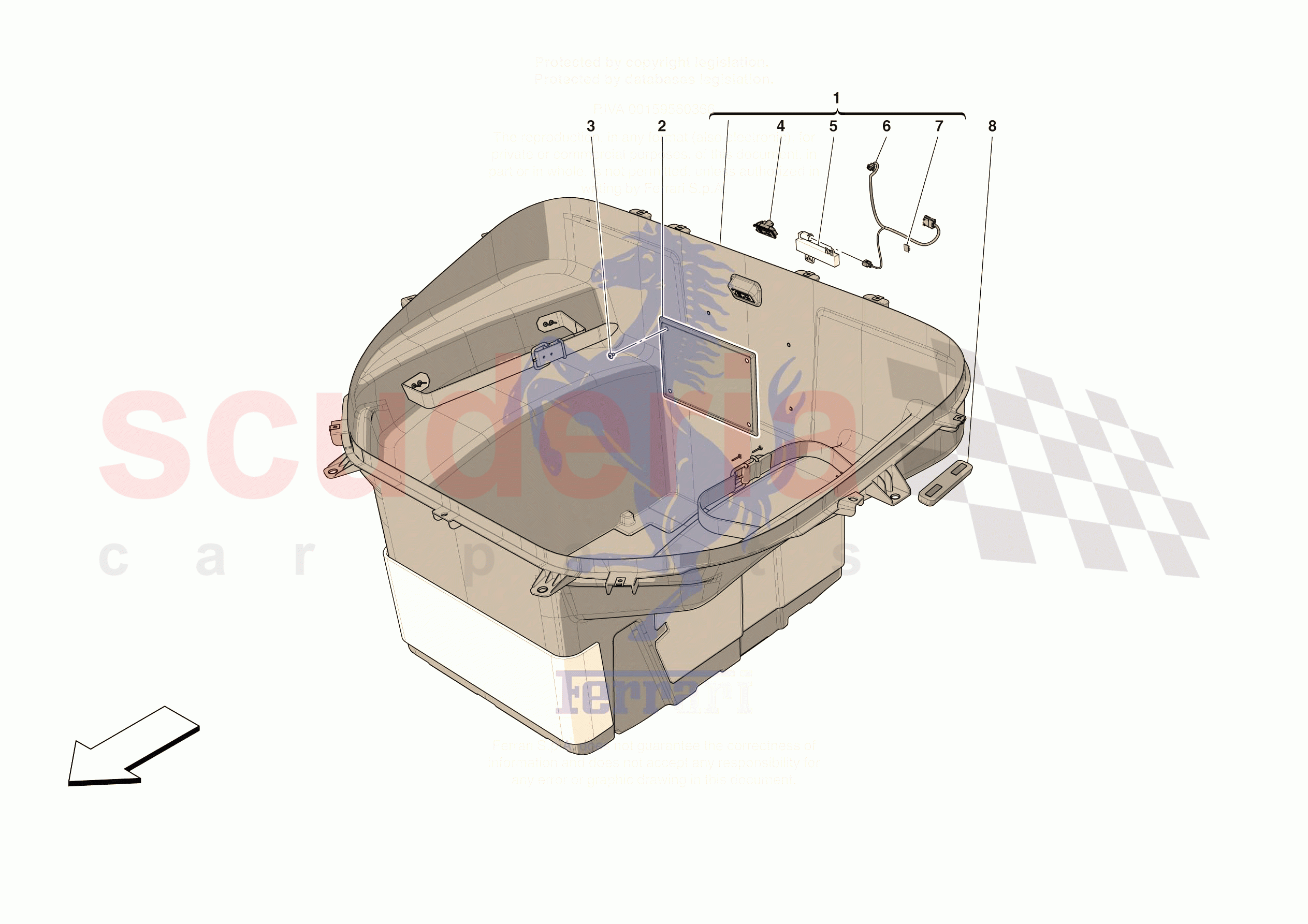 LUGGAGE COMPARTMENT MATS of Ferrari Ferrari 296 GTS Europe