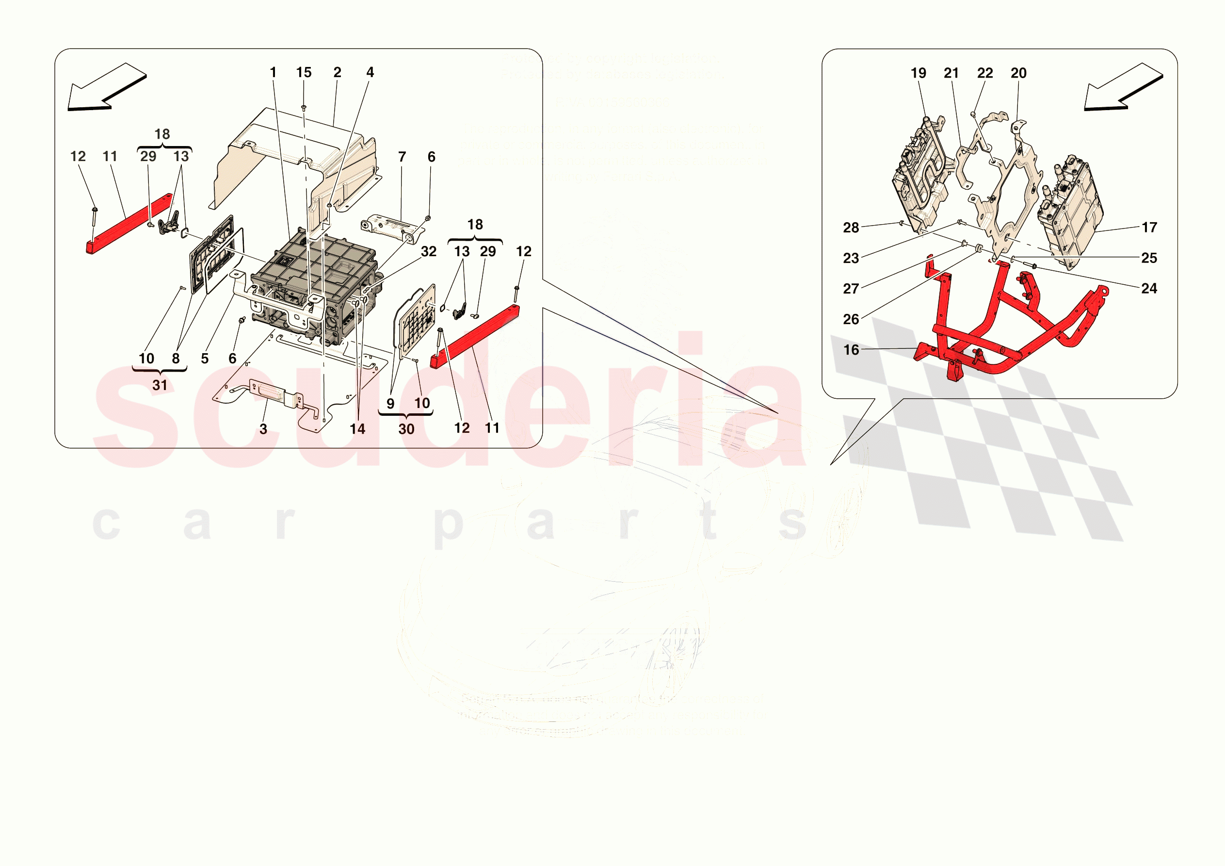 POWER ELECTRONICS of Ferrari Ferrari 296 GTS Europe RH