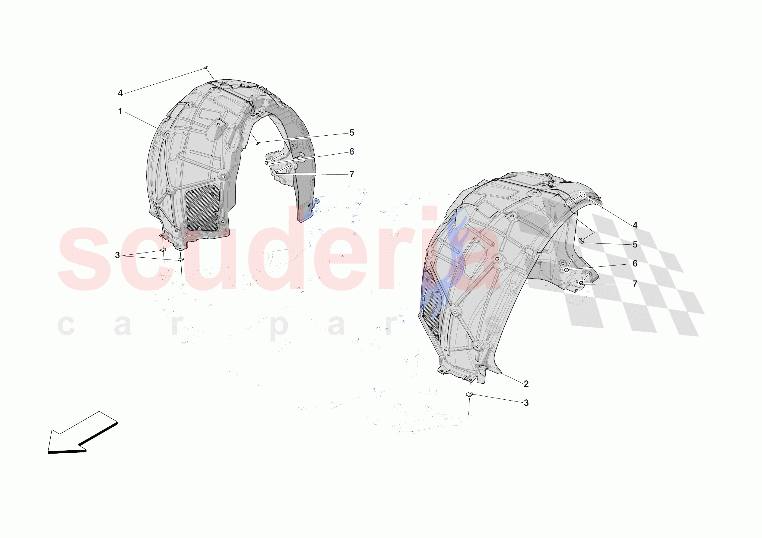 FRONT WHEELHOUSE of Ferrari Ferrari 812 Competizione A Europe