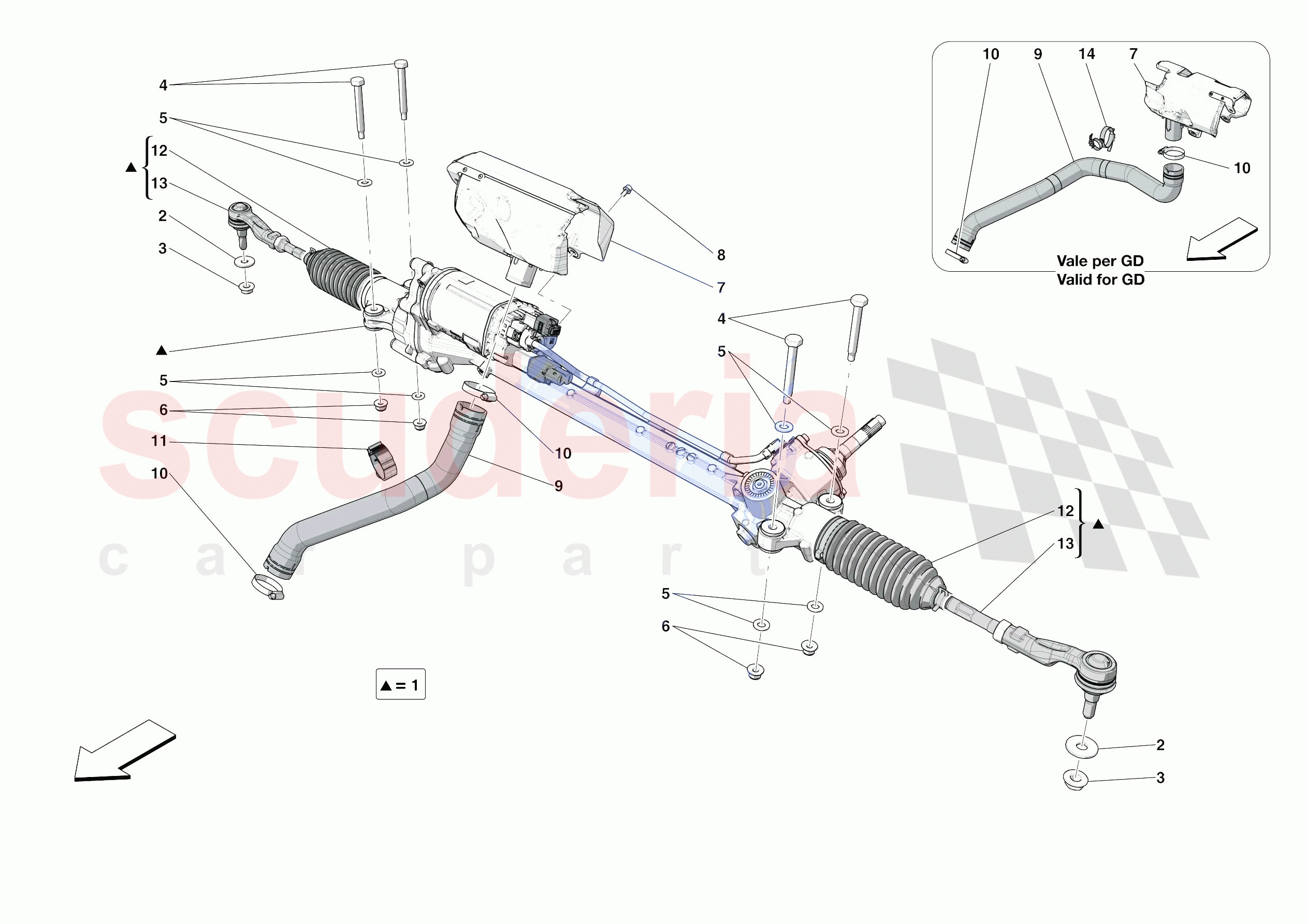 STEERING BOX of Ferrari Ferrari 812 Competizione A USA