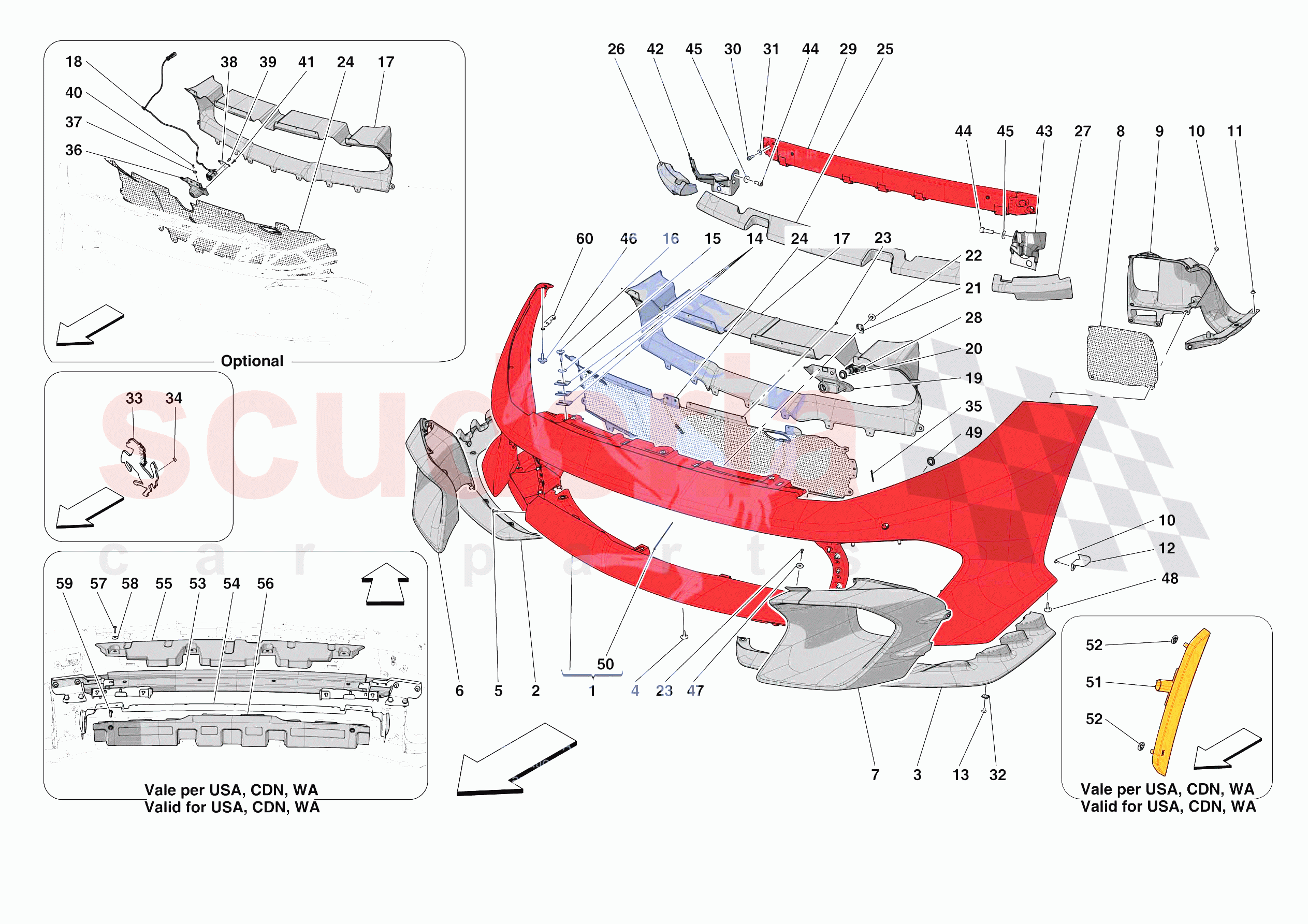 FRONT BUMPER of Ferrari Ferrari 812 Competizione A USA