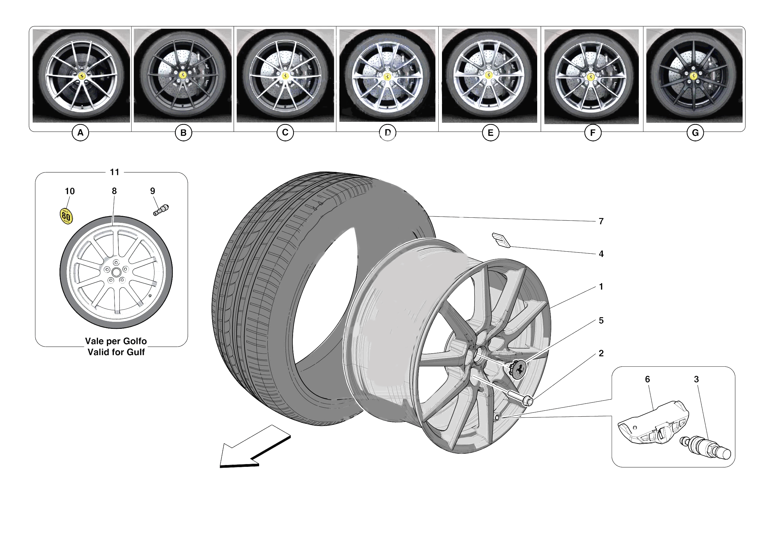 COMPLETE WHEELS of Ferrari Ferrari 812 Competizione Europe