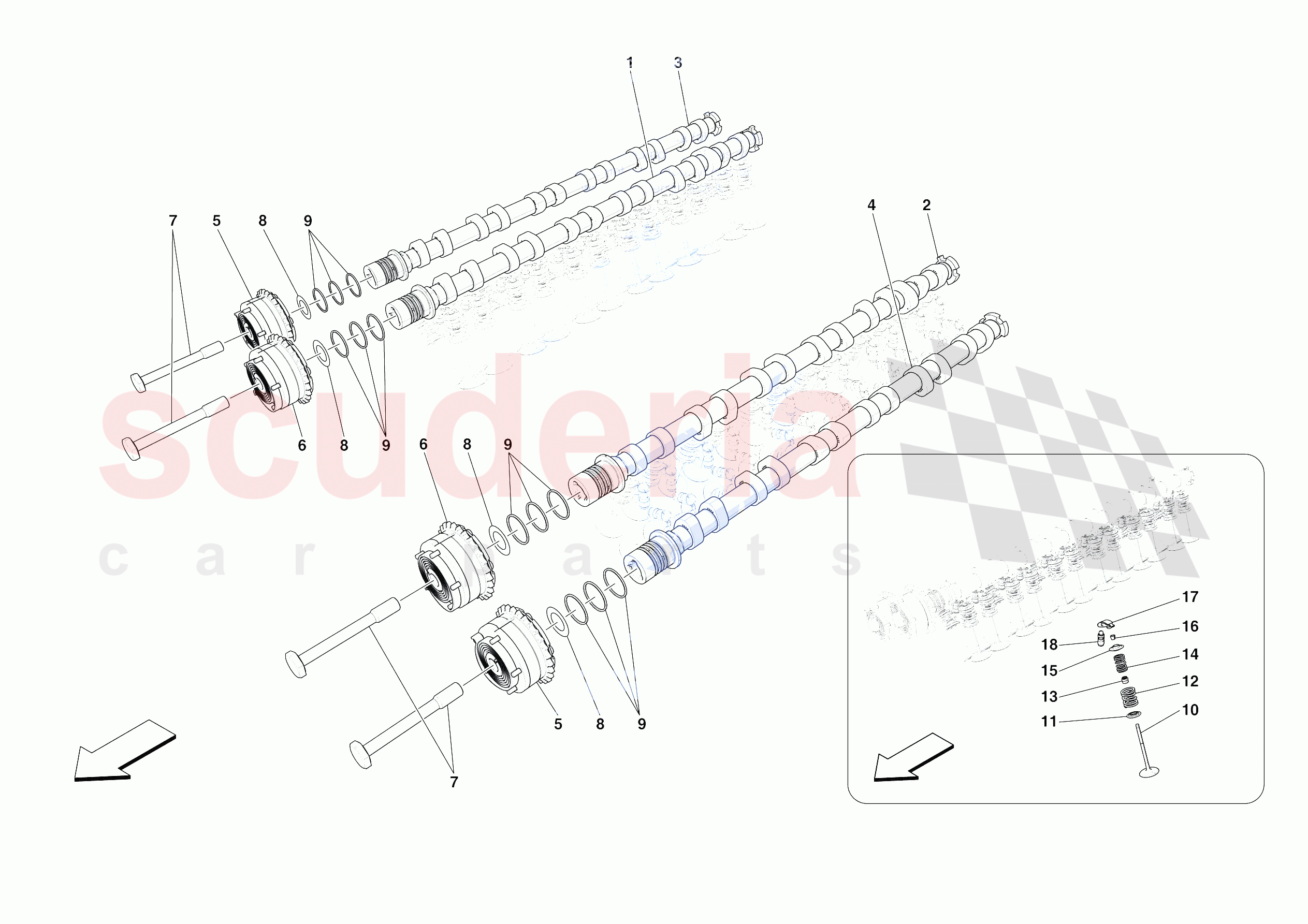 CYLINDER HEADS - TIMING of Ferrari Ferrari 812 Competizione USA