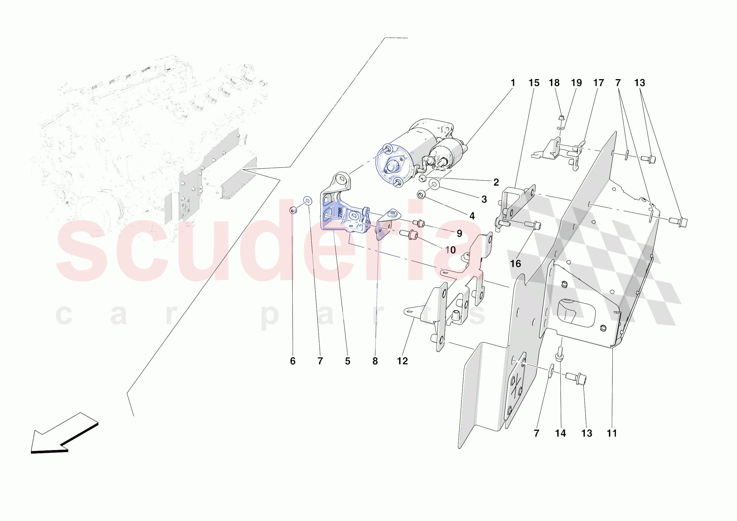 ELECTRIC STARTER MOTOR of Ferrari Ferrari 812 Competizione USA