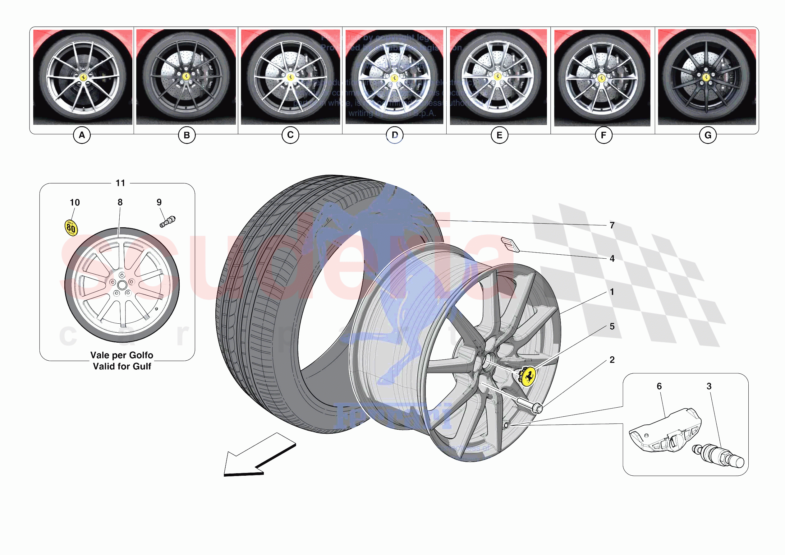 COMPLETE WHEELS of Ferrari Ferrari 812 Competizione USA