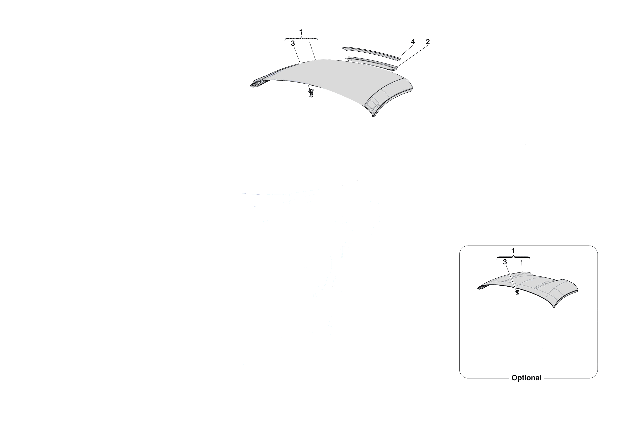 ROOF - STRUCTURE of Ferrari Ferrari Daytona SP3 Europe