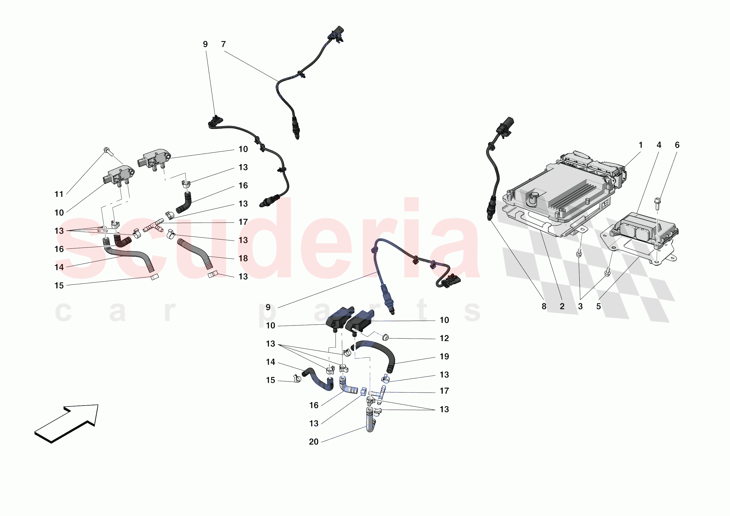 ENGINE INJECTION CONTROL of Ferrari Ferrari F8 Spider Europe