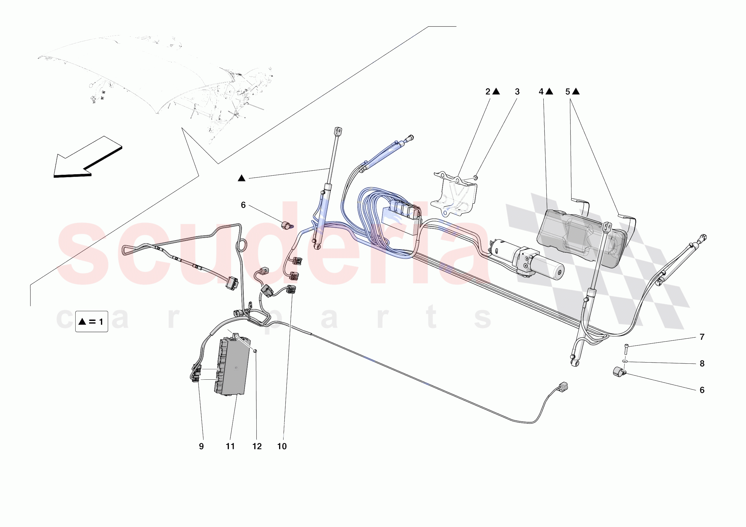 ROOF - HYDRAULICS of Ferrari Ferrari F8 Spider Europe