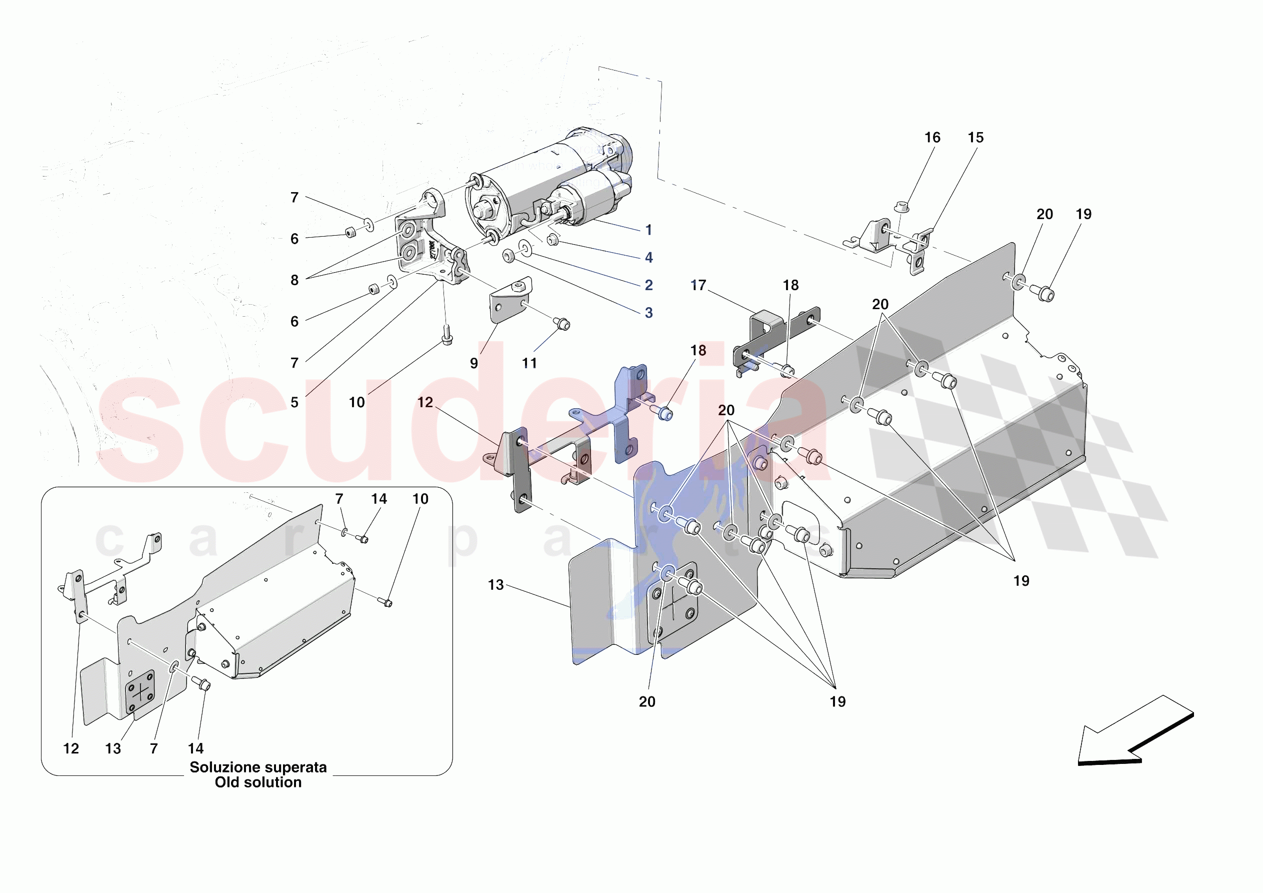 ELECTRIC STARTER MOTOR of Ferrari Ferrari Monza SPA1 Europe