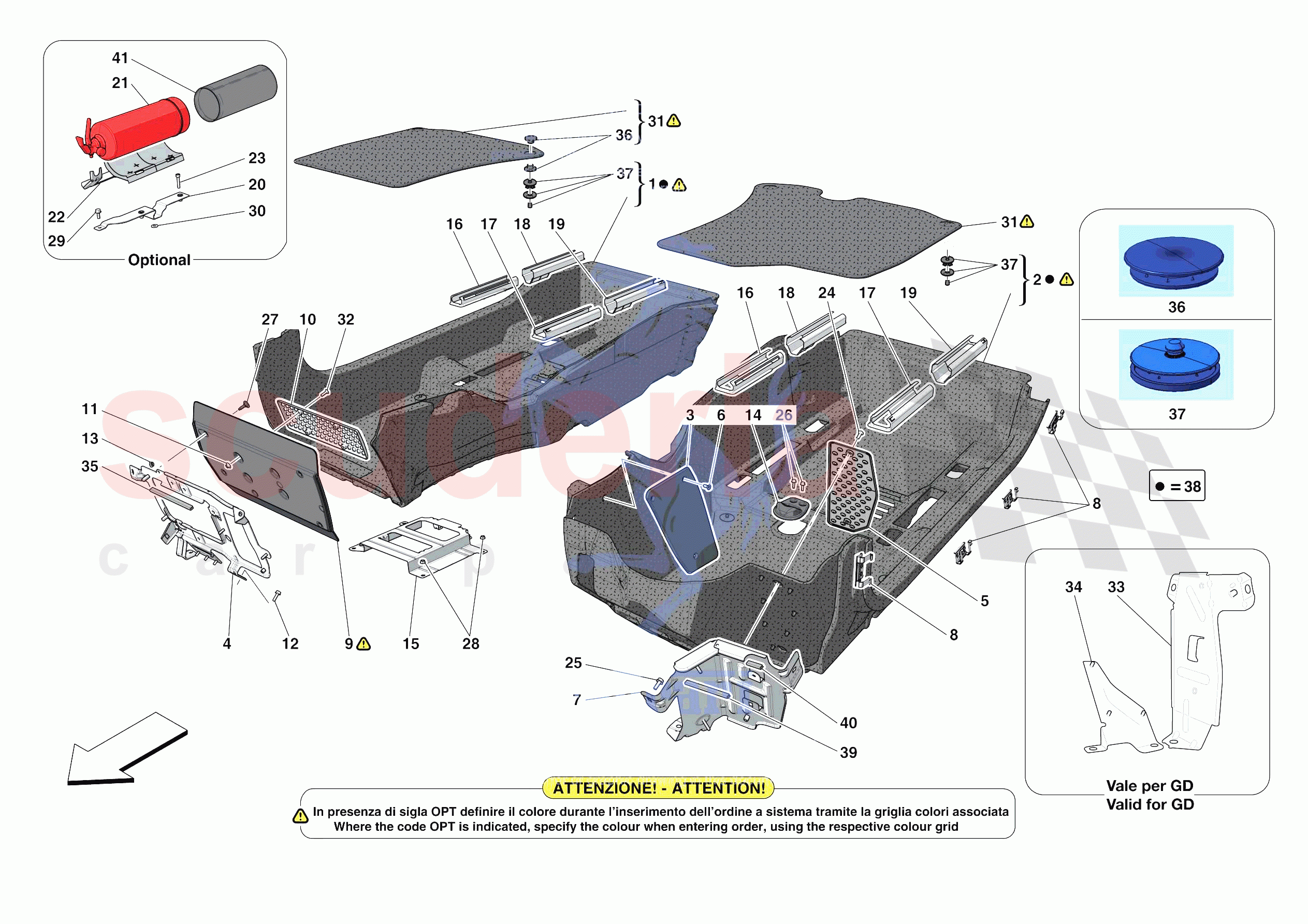 PASSENGER COMPARTMENT MATS of Ferrari Ferrari Portofino Europe