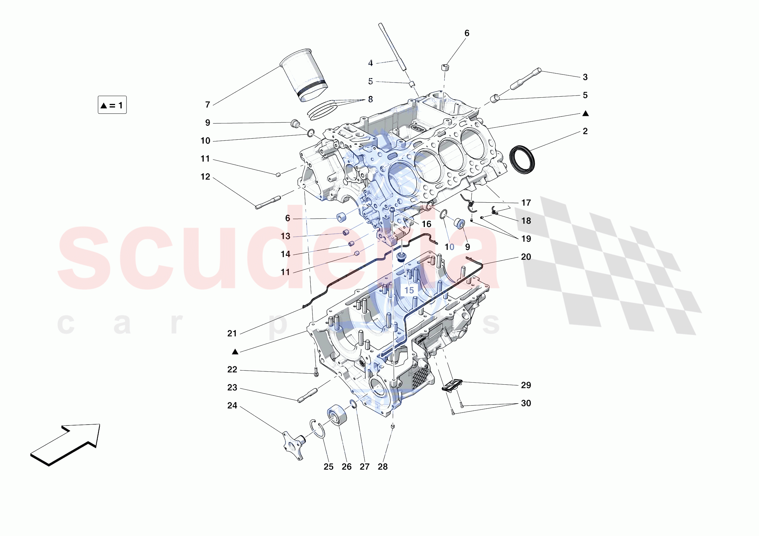 CRANKCASE of Ferrari Ferrari Portofino Europe RH