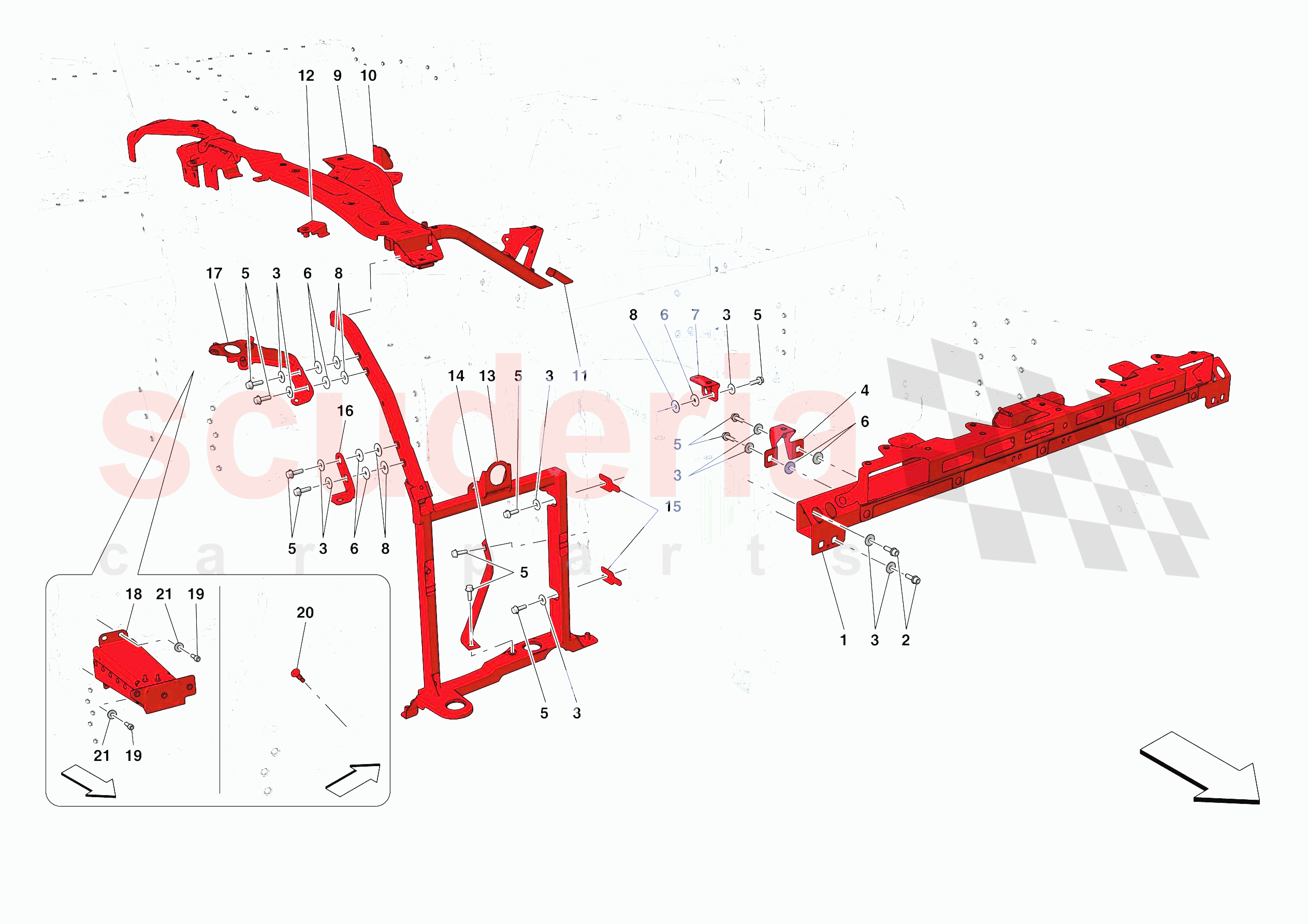 FRONT SUBSTRUCTURE of Ferrari Ferrari Portofino Europe RH