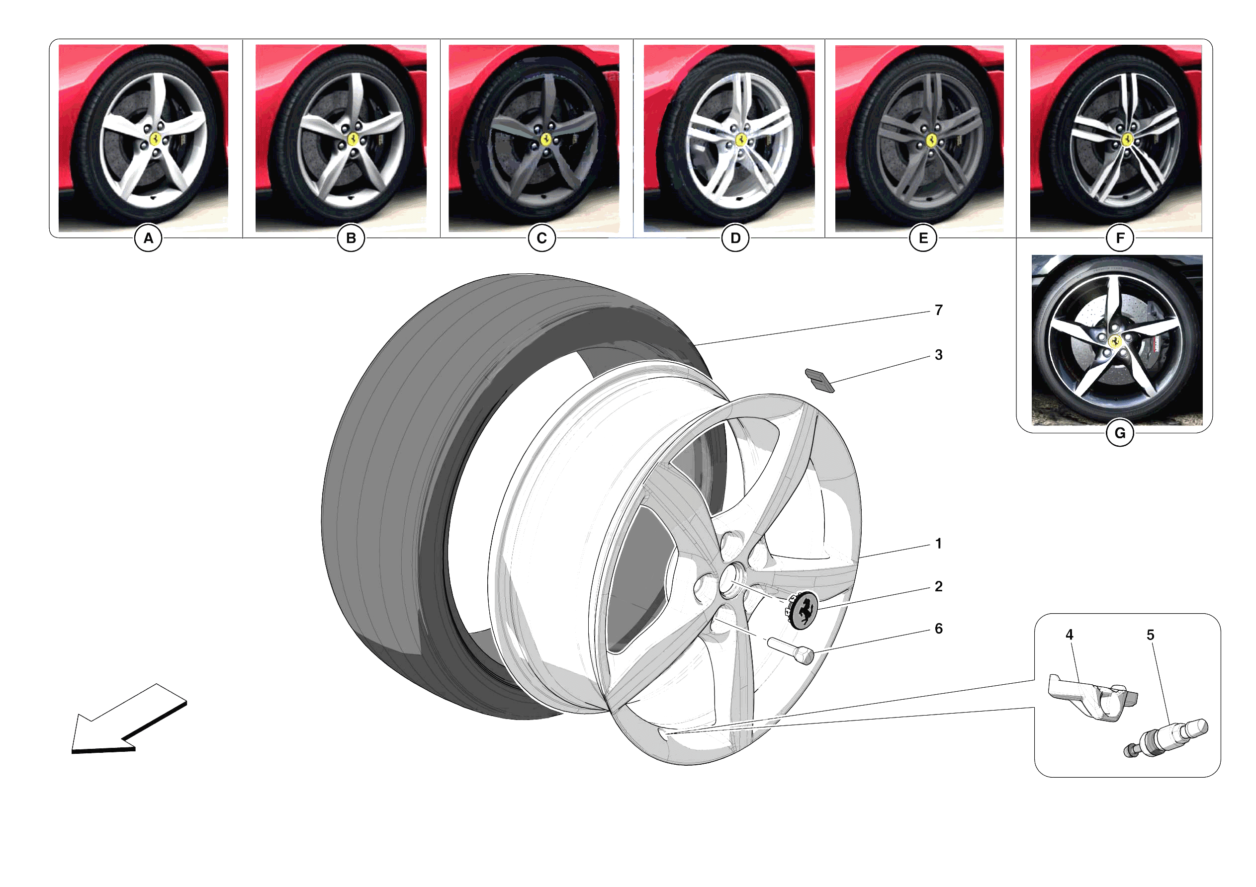 COMPLETE WHEELS of Ferrari Ferrari Portofino M USA