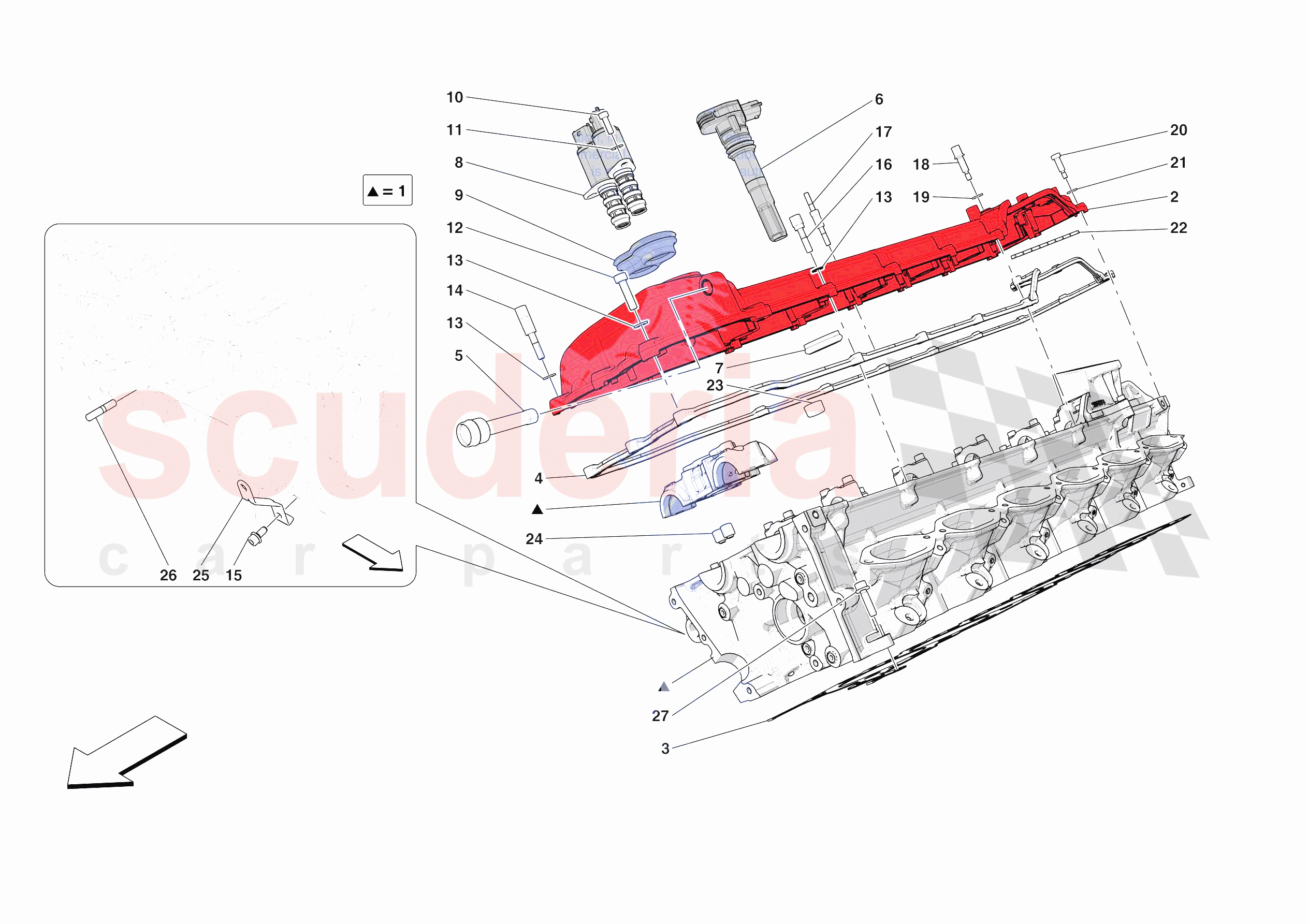 CYLINDER HEADS - RH HEAD of Ferrari Ferrari Purosangue Europe