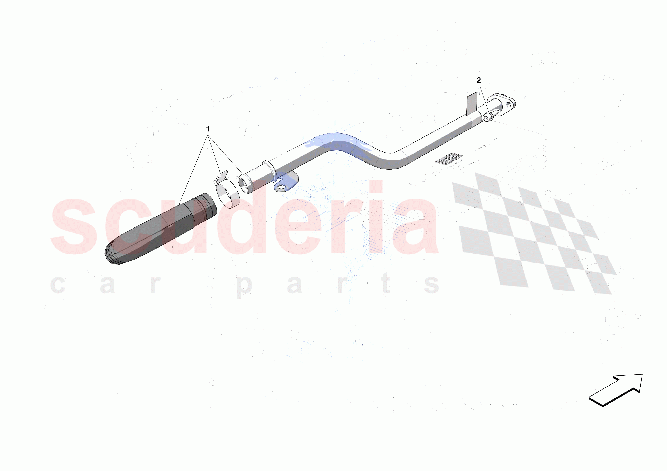 ENGINE COOLING SYSTEM PIPES of Ferrari Ferrari Roma Europe RH