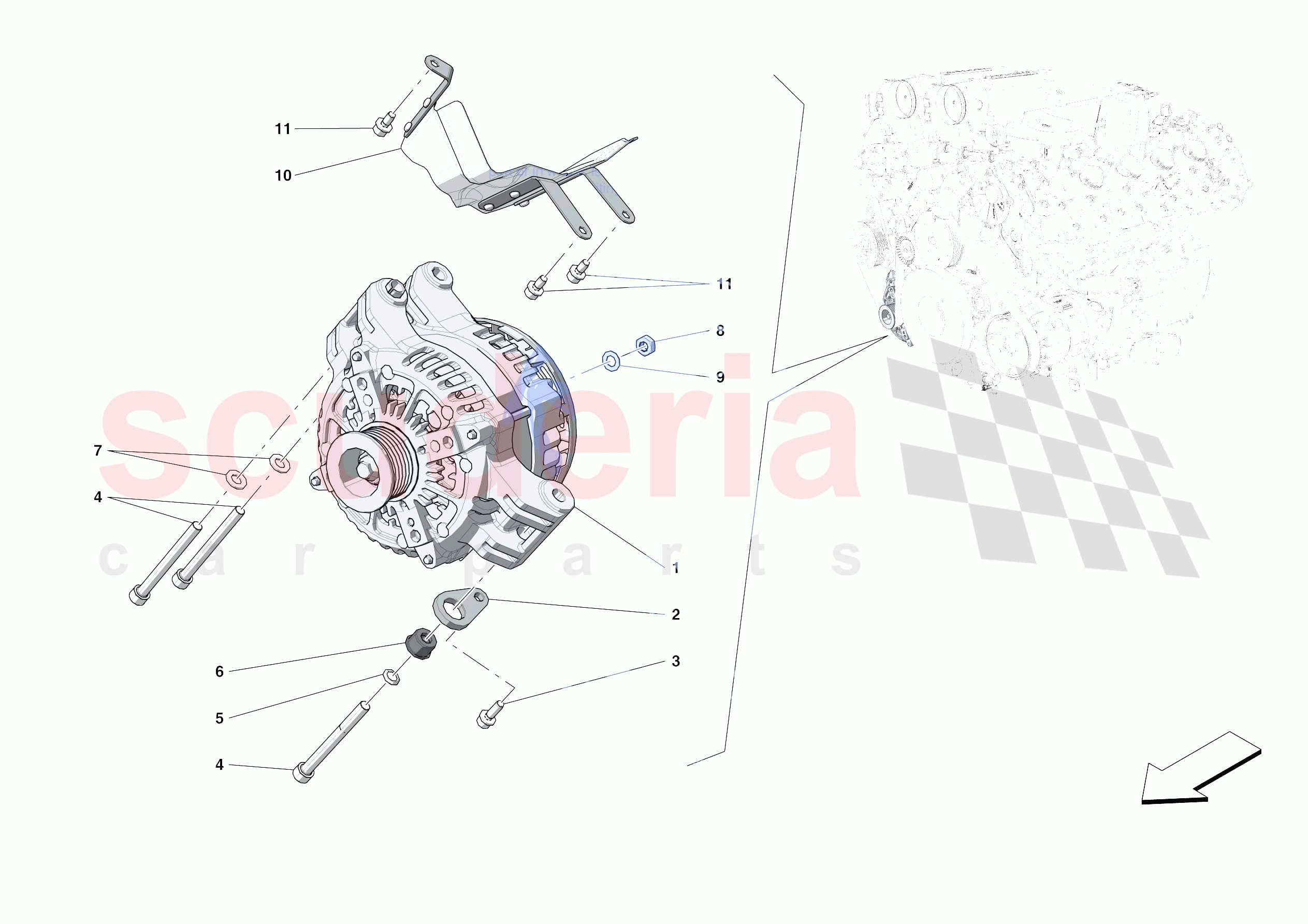 ALTERNATOR of Ferrari Ferrari Roma Spider Europe