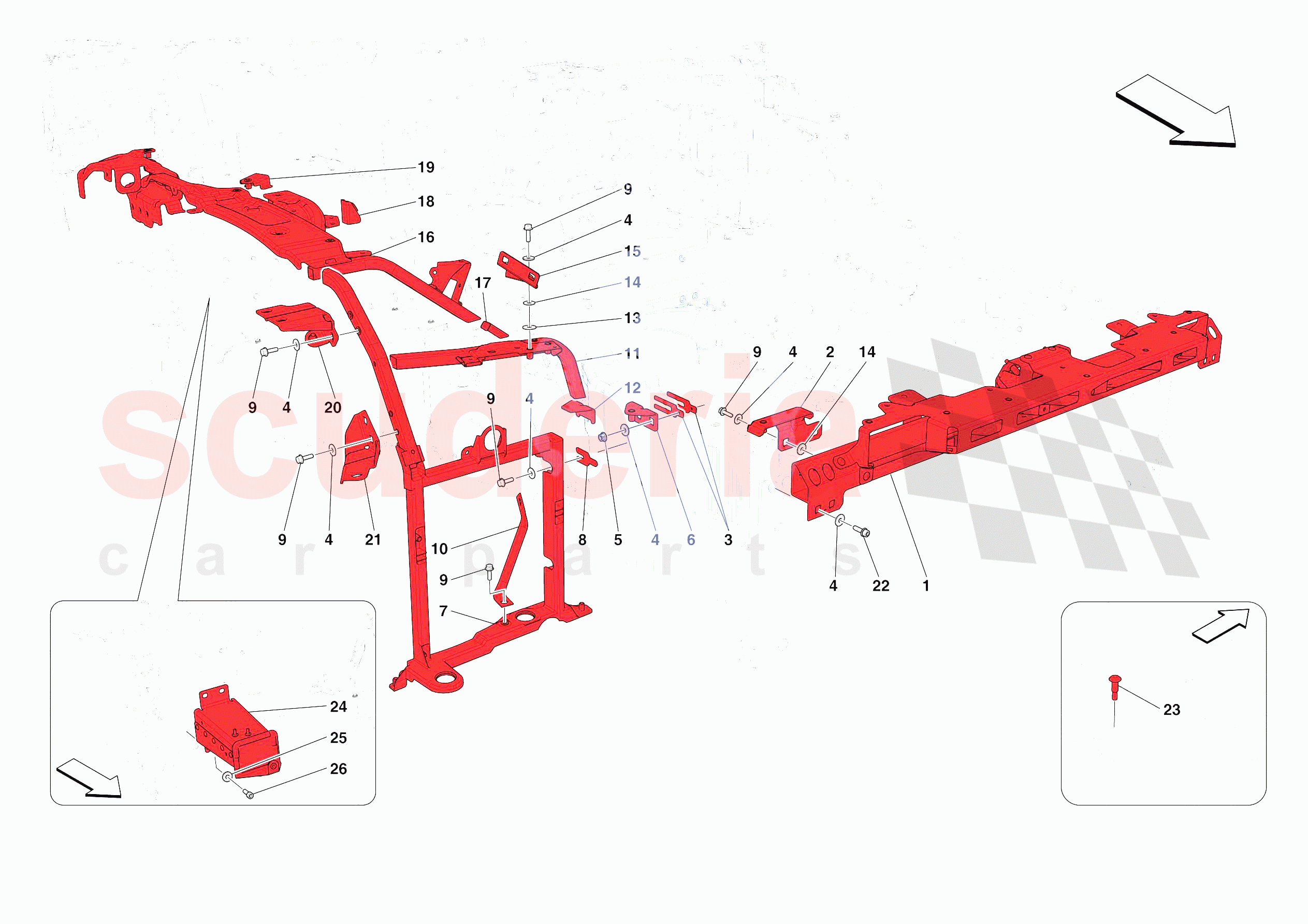 FRONT SUBSTRUCTURE of Ferrari Ferrari Roma Spider Europe